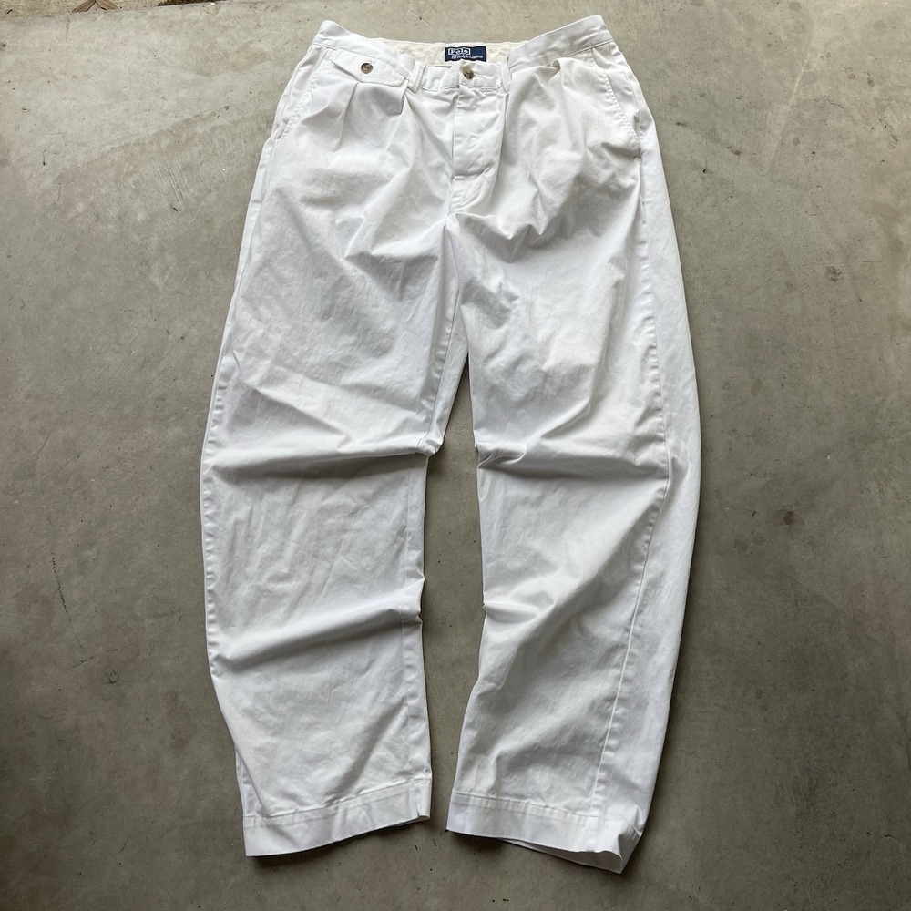 Polo Ralph Lauren Heritage Chino Pants 33x31 White Relaxed Fit Sample Pair